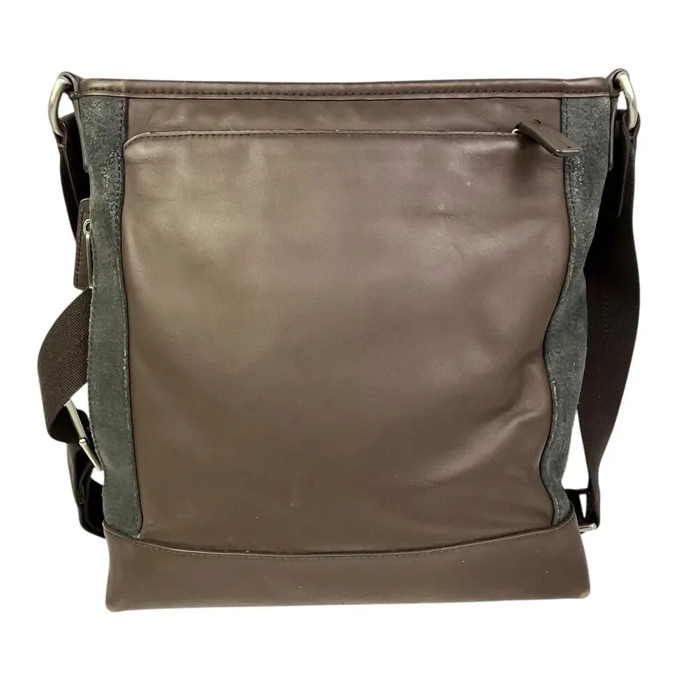 Coach Camden Leather Bag Brown Tech Crossbody Messenger Computer F70920